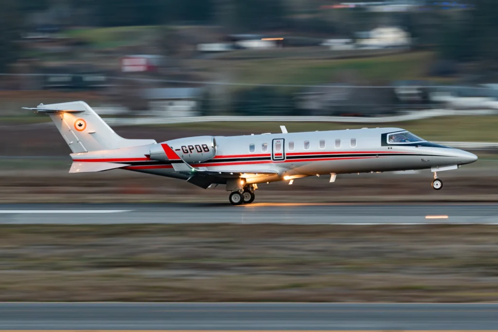Sunwest Aviation Learjet 45 Private Jet, C-GPDB, on a private jet charter.