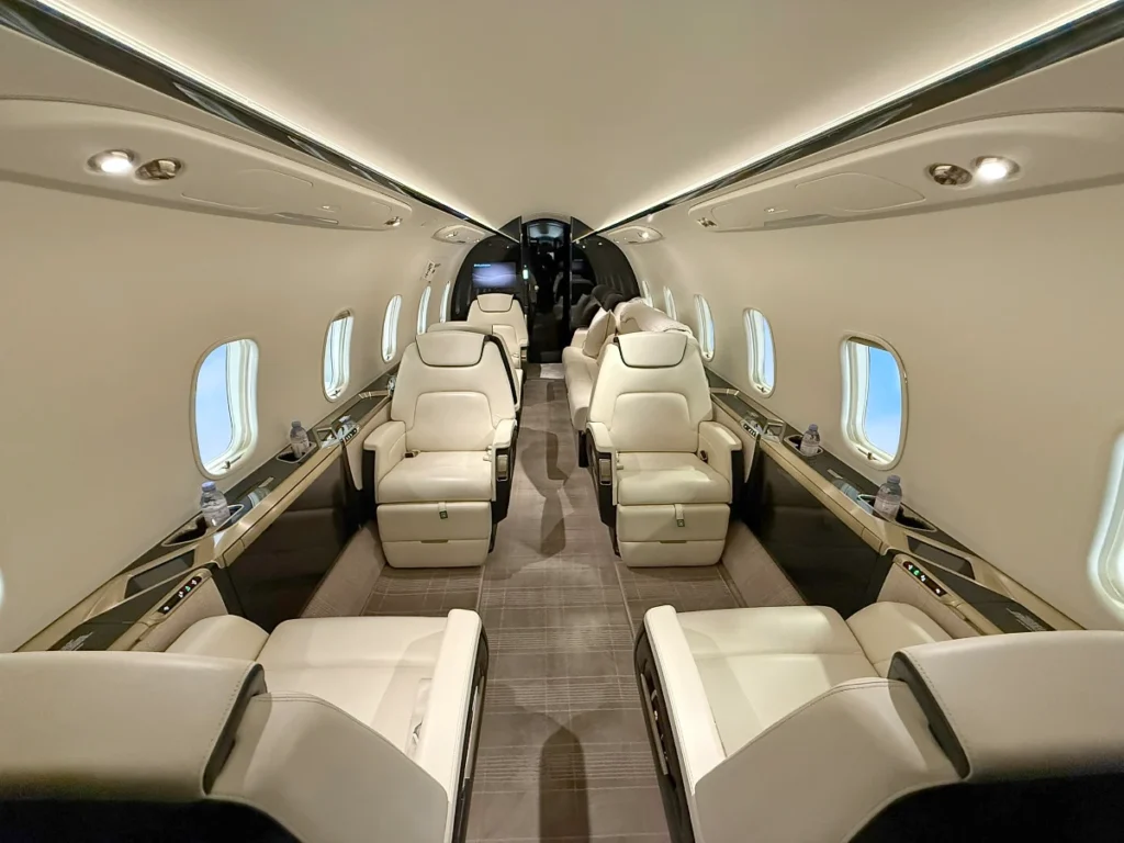 Sunwest Aviation's Calgary based Challenger 350, interior photo. Available for Charter.